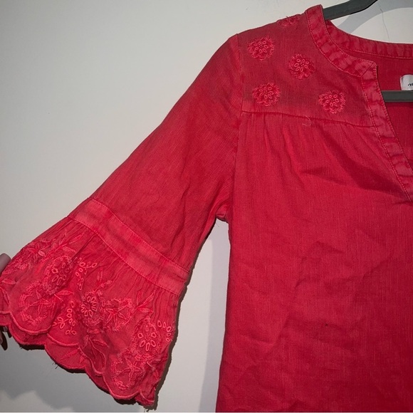 NWT Vineyard Vines Paradise Pink Linen Blend Flutter Sleeve Dress - Picture 8 of 8